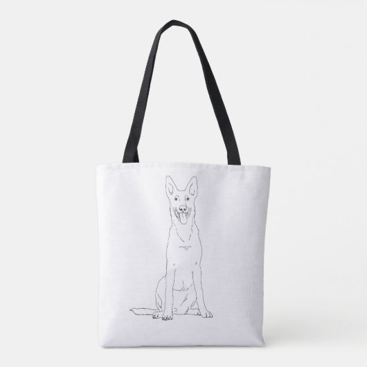 Belgisch Malinois Tote Bag Tasche (Rückseite)
