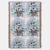 Belgisch Malinois Weihnachten Decke (Vorderseite Vertikal)
