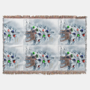 Belgisch Malinois Weihnachten Decke