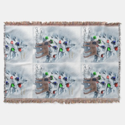 Belgisch Malinois Weihnachten Decke (Vorderseite)