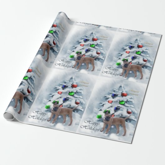 Belgisch Malinois Weihnachten Geschenkpapier (Ungerollt)