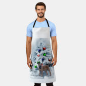 Belgisch Malinois Weihnachten Schürze (Getragen)