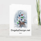 Belgisch Malinois Weihnachtsgeschenke Feiertagskarte (Rückseite)