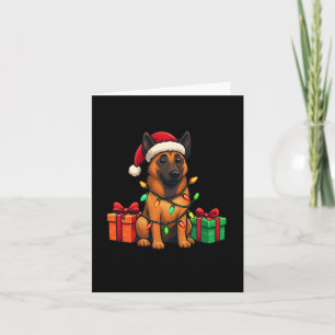 Belgisch Malinois zu Weihnachten verkleidet1 Karte