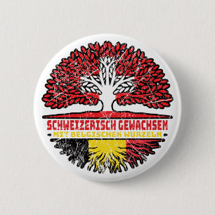 Belgisch Schweizer Schweiz Baum Belgien Wurzel Button