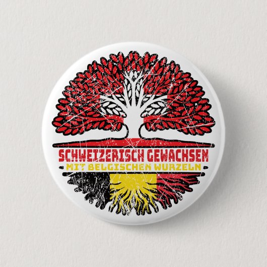 Belgisch Schweizer Schweiz Baum Belgien Wurzel Button (Vorderseite)