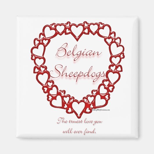 Belgisch Sheepdog True Love Magnet (Vorne)