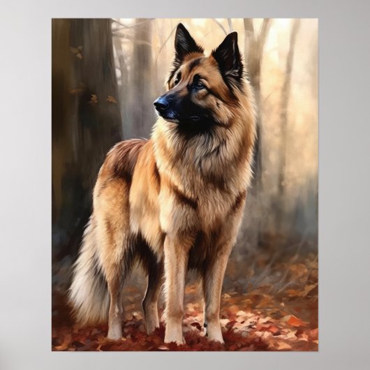 Belgisch Tervuren Dog Art Print Poster (Vorne)