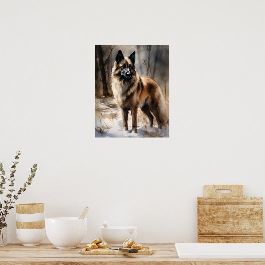 Belgisch Tervuren Dog Art Print Poster (Küche)