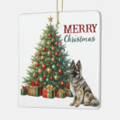 Belgisch Tervuren Dog Christmas Tree Keramikornament (Links)