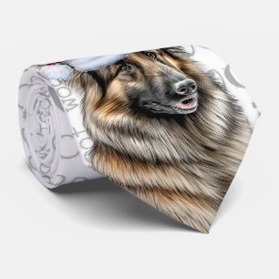 Belgisch Tervuren Funny Woof Christmas Dog Lover Krawatte