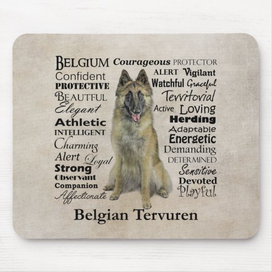 Belgisch Tervuren Mousepad (Vorne)