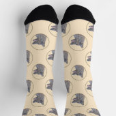 Belgisch Tervuren Shepherd Mahogany Malerei Art Socken (Oben)