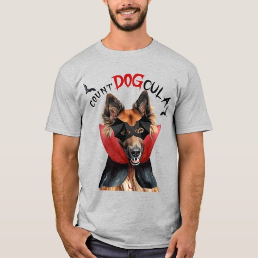 Belgisch Tervuren Vampire Dog Funny Halloween T-Shirt (Vorderseite)