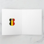 Belgische Angel-Weihnachtsflagge Personalisiert Karte (Innenseite)