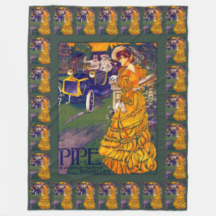 Belgische Art Nouveau Automobilwerbung Fleecedecke