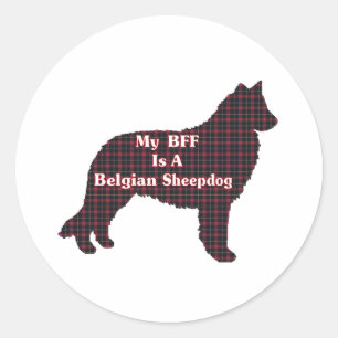 Belgische BESTE FREUNDIN Runder Aufkleber