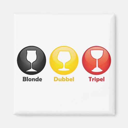 Belgische Bier-Icons Magnet (Vorne)