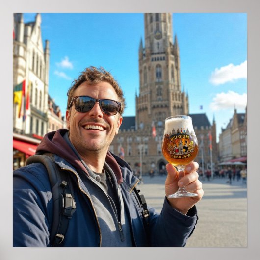 Belgische Bierreise durch Brügge Poster (Vorne)