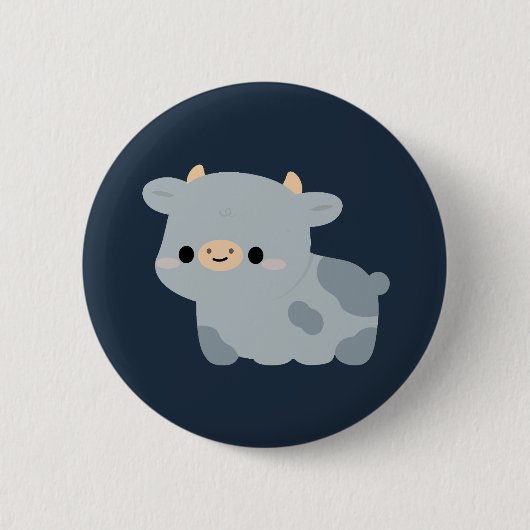 Belgische Blaue Kuh Button (Vorderseite)