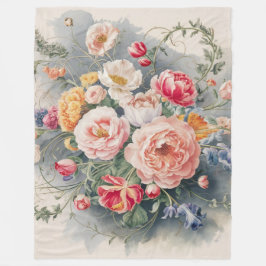 Belgische Blumengestalt Fleecedecke
