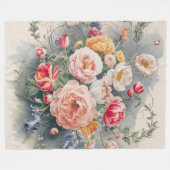 Belgische Blumengestalt Fleecedecke (Vorderseite (Horizontal))