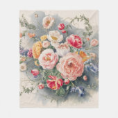 Belgische Blumengestalt Fleecedecke (Vorderseite)