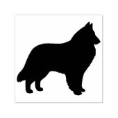Belgische Briefmarke der Sheepdog-Silhouette Permastempel (Design)