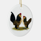 Belgische d'Anvers Zwerghühner: Wachteln Keramik Ornament (Rechts)