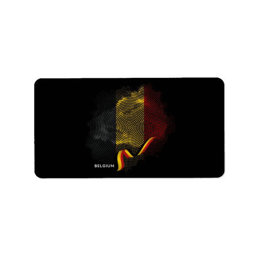 Belgische Flagge Adressaufkleber (Vorne)
