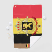Belgische Flagge & Belgien mit Monogramm Golfhandt Golfhandtuch (Insitu)