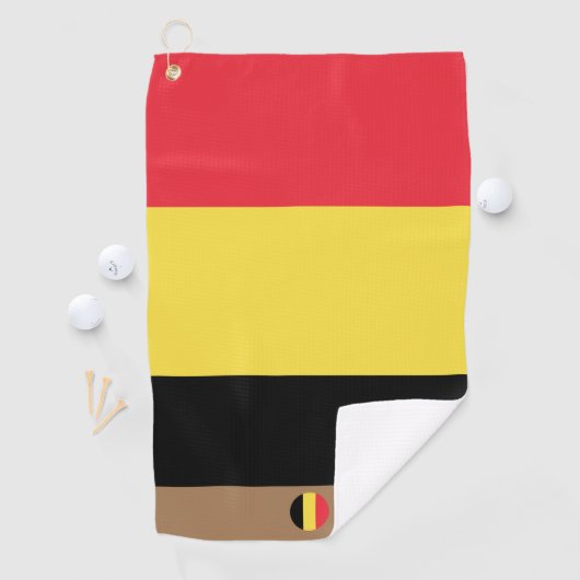 Belgische Flagge & Belgien mit Monogramm Golfhandt Golfhandtuch (Insitu)