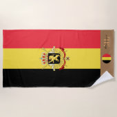 Belgische Flagge / Belgien mit Monogramm / Strandt Strandtuch (Vorderseite)