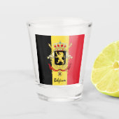 Belgische Flagge / Belgische Landpatriotin /sport Schnapsglas (Vorderseite)
