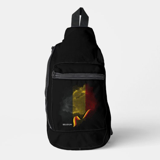 Belgische Flagge Crossbody Bag (Vorderseite)