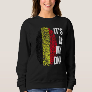 Belgische Flagge Dna Fingerprint Belgien Sweatshirt