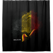 Belgische Flagge Duschvorhang (Vorderseite)