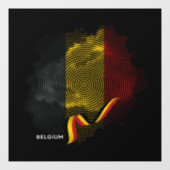 Belgische Flagge Fensteraufkleber (Blatt)