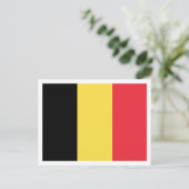 Belgische Flagge, Flagge Belgiens Postkarte (Stehend Vorderseite)