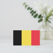 Belgische Flagge, Flagge Belgiens Visitenkarte (Stehend Vorderseite)