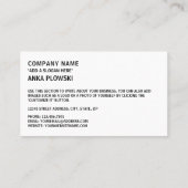 Belgische Flagge, Flagge Belgiens Visitenkarte (Rückseite)