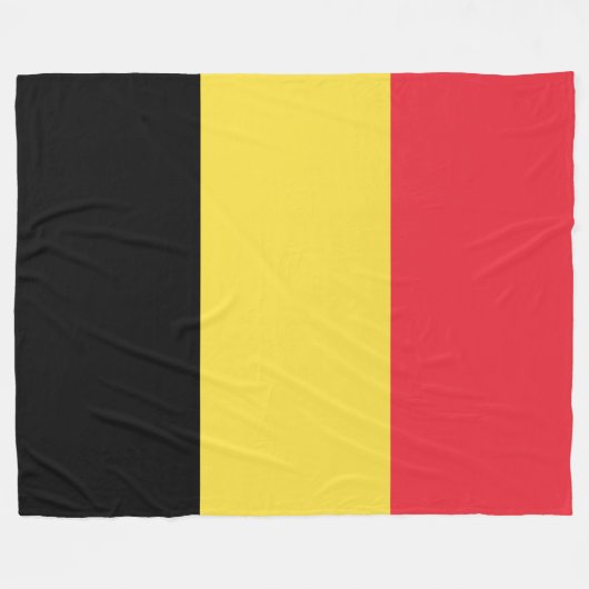 belgische Flagge Fleecedecke (Vorderseite (Horizontal))