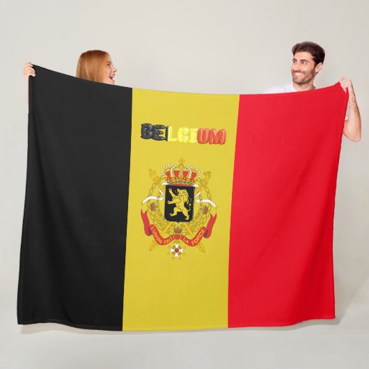 Belgische Flagge Fleecedecke (Beispiel)