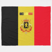 Belgische Flagge Fleecedecke (Vorderseite (Horizontal))
