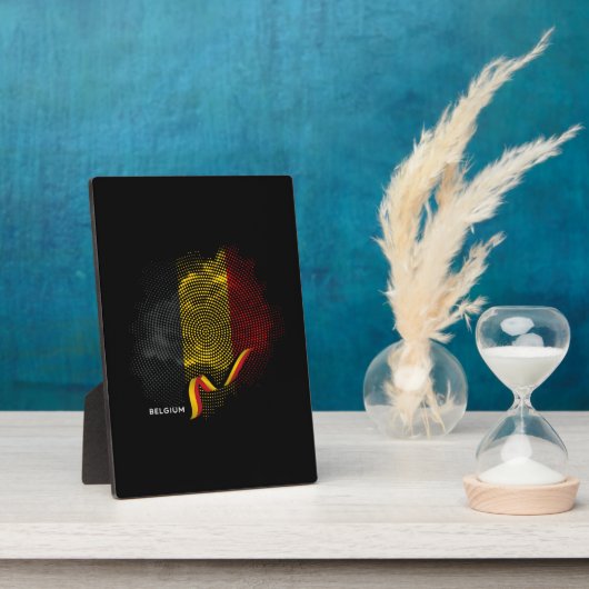 Belgische Flagge Fotoplatte (Seite)