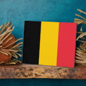 Belgische Flagge Fotoplatte (Seite)