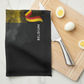 Belgische Flagge Geschirrtuch (Viertel Falte)