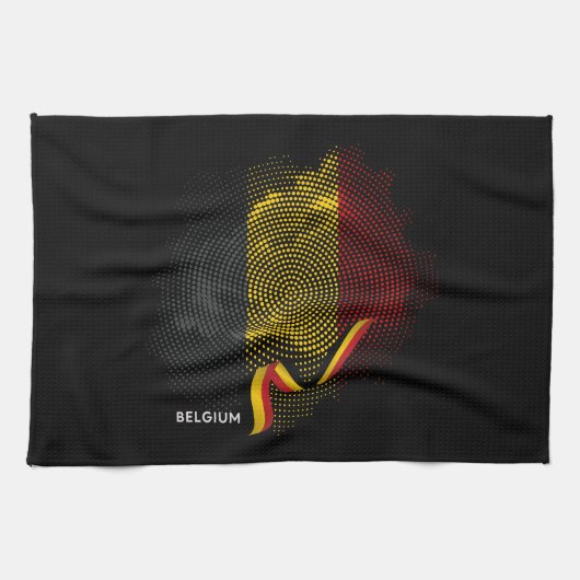 Belgische Flagge Geschirrtuch (Horizontal)