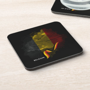 Belgische Flagge Getränkeuntersetzer