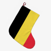 belgische Flagge Großer Weihnachtsstrumpf (Vorderansicht (hängend))